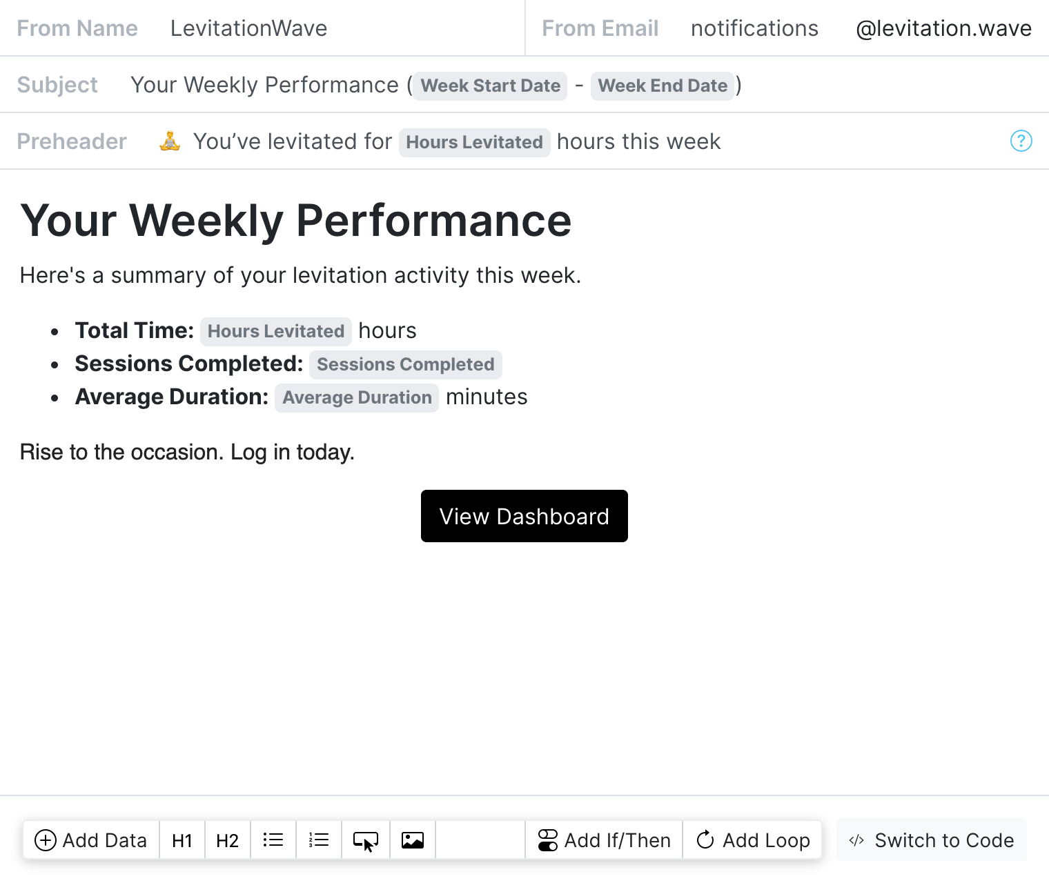 Transactional Email Editor